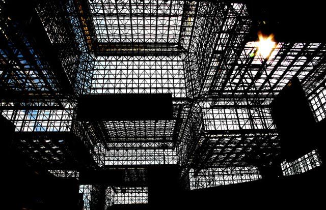 The Jacob K. Javits Convention Center: "The site would serve better as housing than as a shed for dog shows and car fanatics."